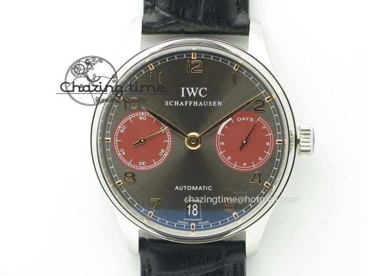 MIROTIME 0501 Portuguese Tourbillon IW5463 RG ZF Best Edition White Dial on Brown Leather Strap Stylish 7174